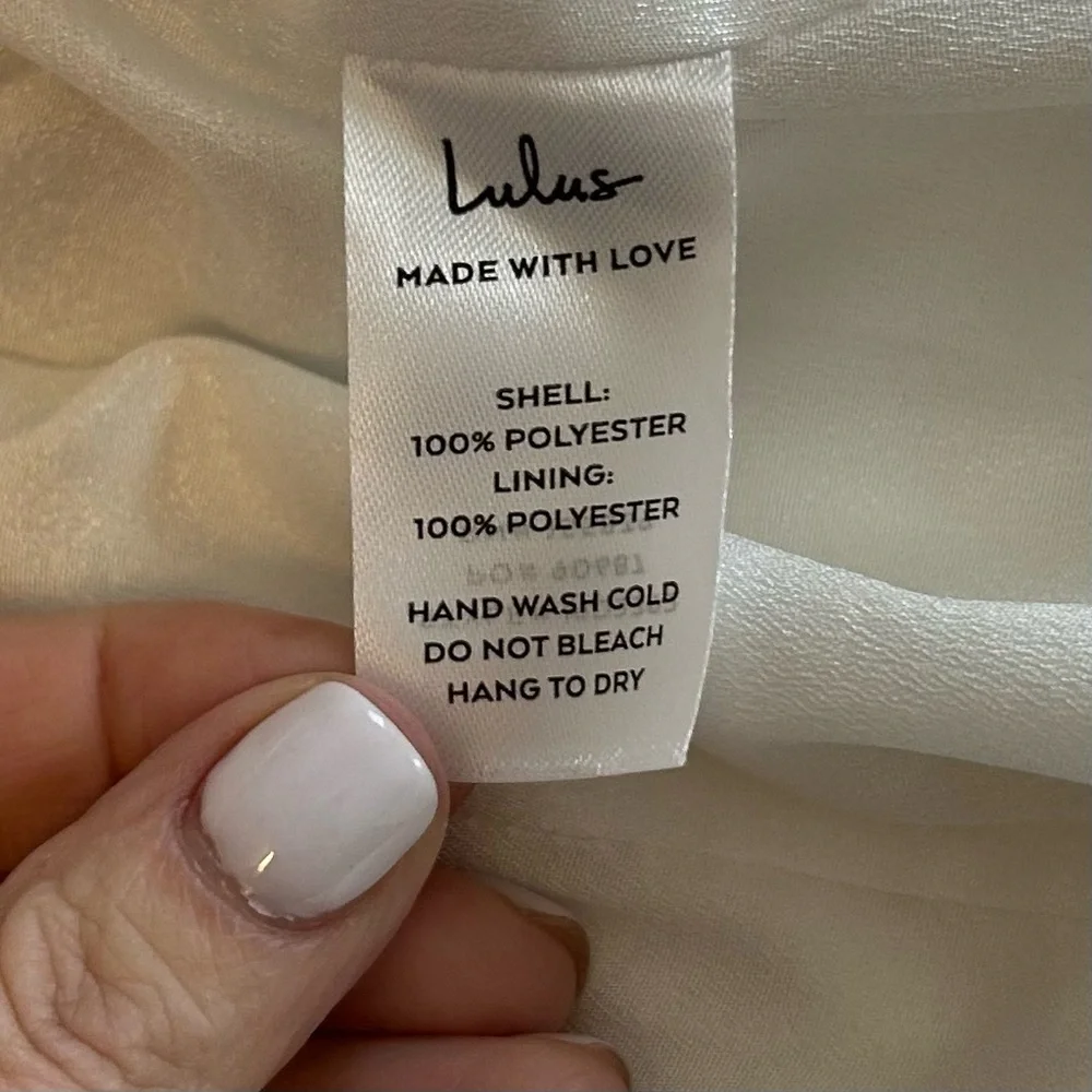 Lulus Class and Charisma White Satin Strapless Midi Dress Medium Bridal Shower - Picture 9 of 14